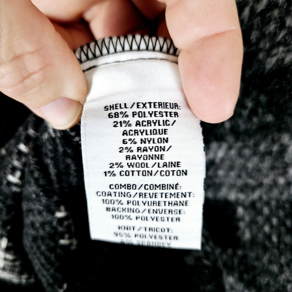 BAGATELLE | plaid soft wool blend zip bomber style jacket - Picture 8 of 10